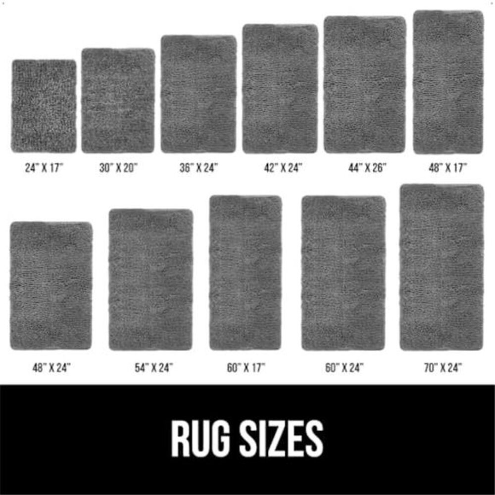 Bath Rug Mat Chenille Soft Thick Absorbent Quick Dry Rubber Backing Shower Rug - Picture 6 of 7